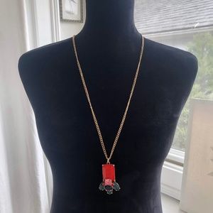 New Talbots multicolored faceted stone necklace